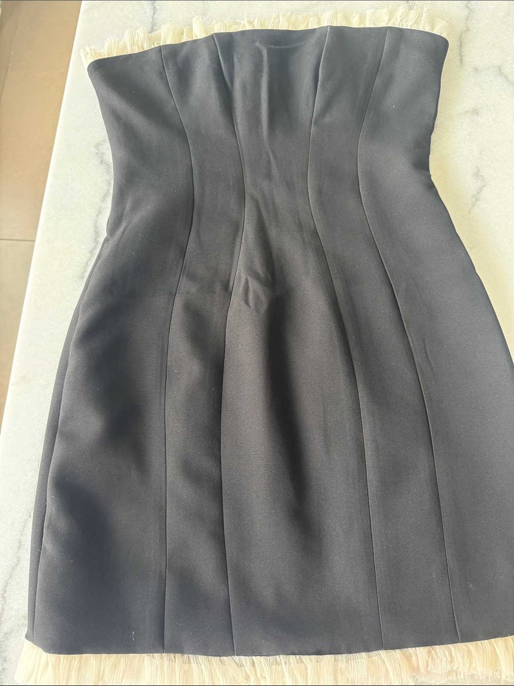 Mistress rocks from LA strapless Black Cocktail Dress with Tailored Seamin